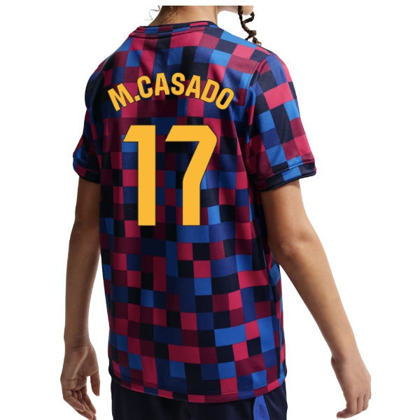 2026 2027 Barcelona Pre Match Shirt Kit (Kids) (M.Casado 17)-ProGear Kits